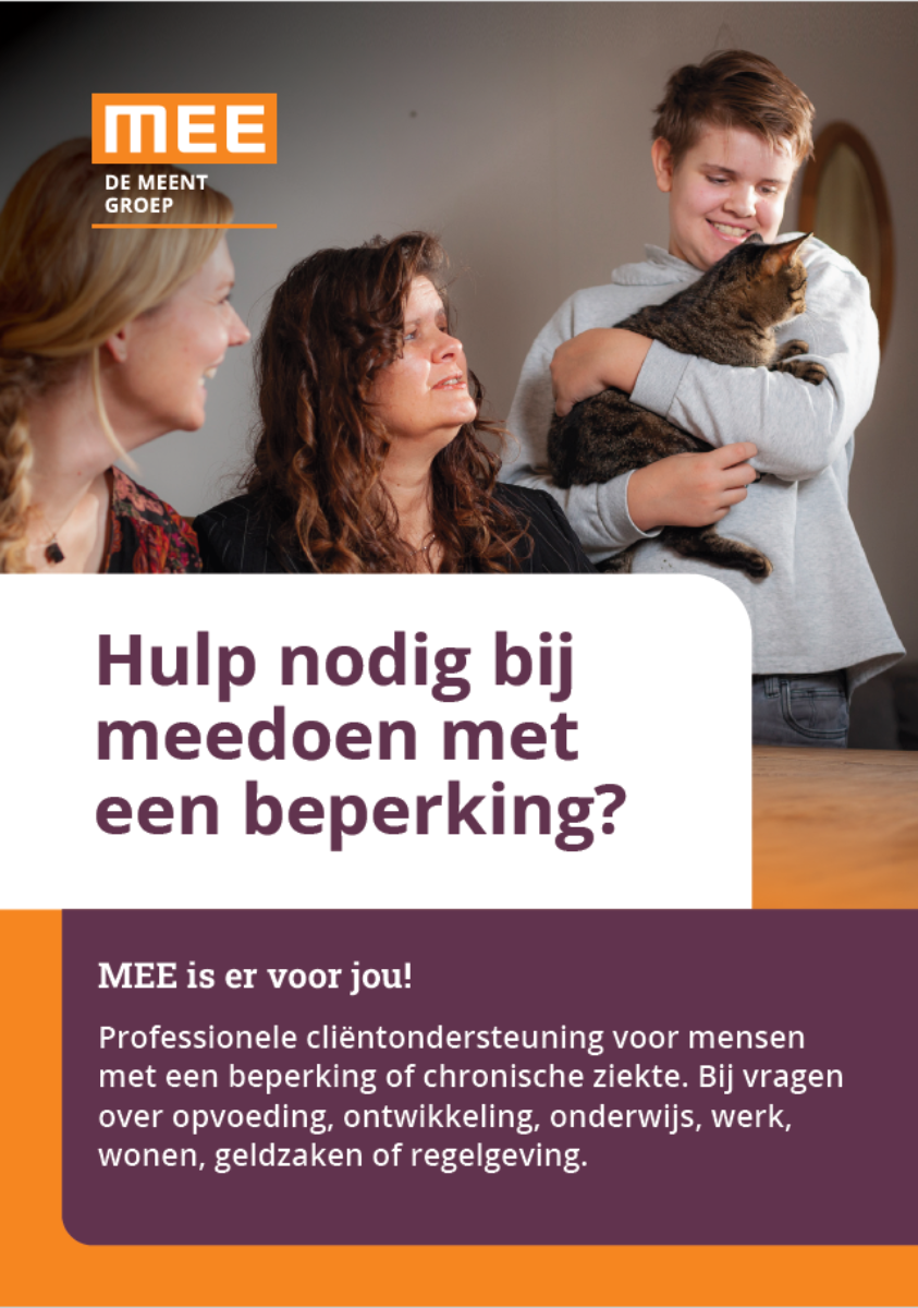 Afbeelding flyer "Hulp nodig bij meedoen met een beperking?"